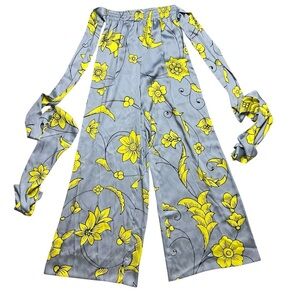Miahatami Wide Leg Pants Grazia Bagnaresi Made In Italy Floral